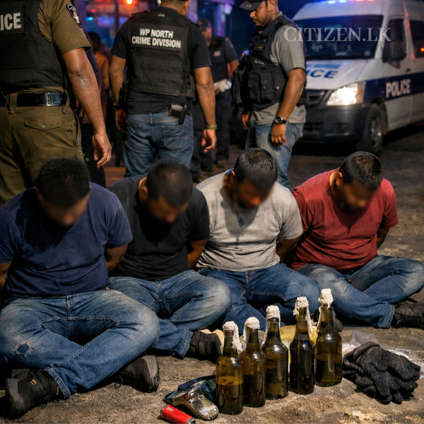 පෙට්‍රල් බෝම්බ ප්‍රහාරක පිරිසක් දැලේ